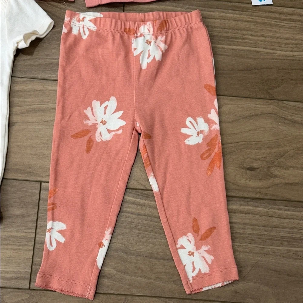 Carter's Coral and White Baby Outfit Set